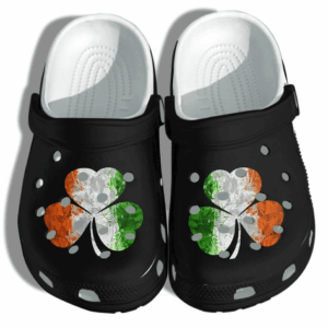 Clover Irish Flag Shoes Crocs Clog St Patricks Day – Irish Cute Crocs Clog Shoes Gifts For Woman Men