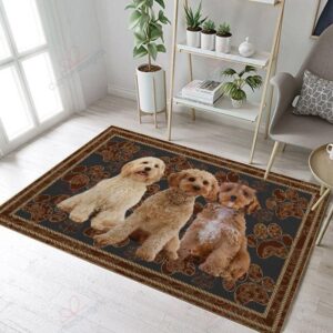 Cockapoo Floral Paw Rug Sport Decor Gift Floor Decor Living Room Carpet Rug Area Rug - 22c80986e280