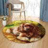 Cocker Round Carpet Floor Rug Living Room Bedroom Decor Round Area Rug Carpet