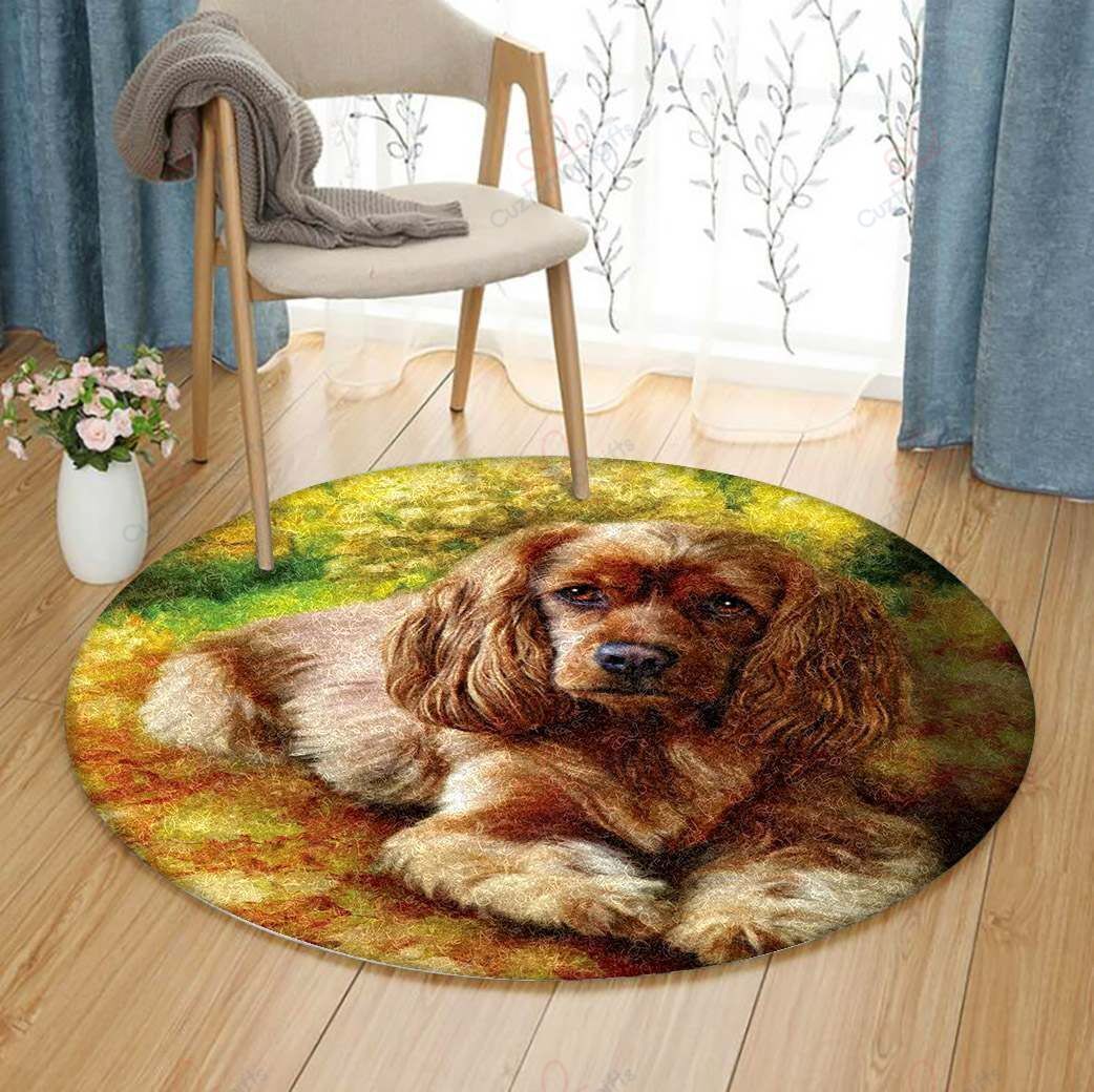 Cocker Round Carpet Floor Rug Living Room Bedroom Decor Round Area Rug Carpet Cocker Round Carpet Floor Rug Living Room Bedroom Decor Round Area Rug Carpet