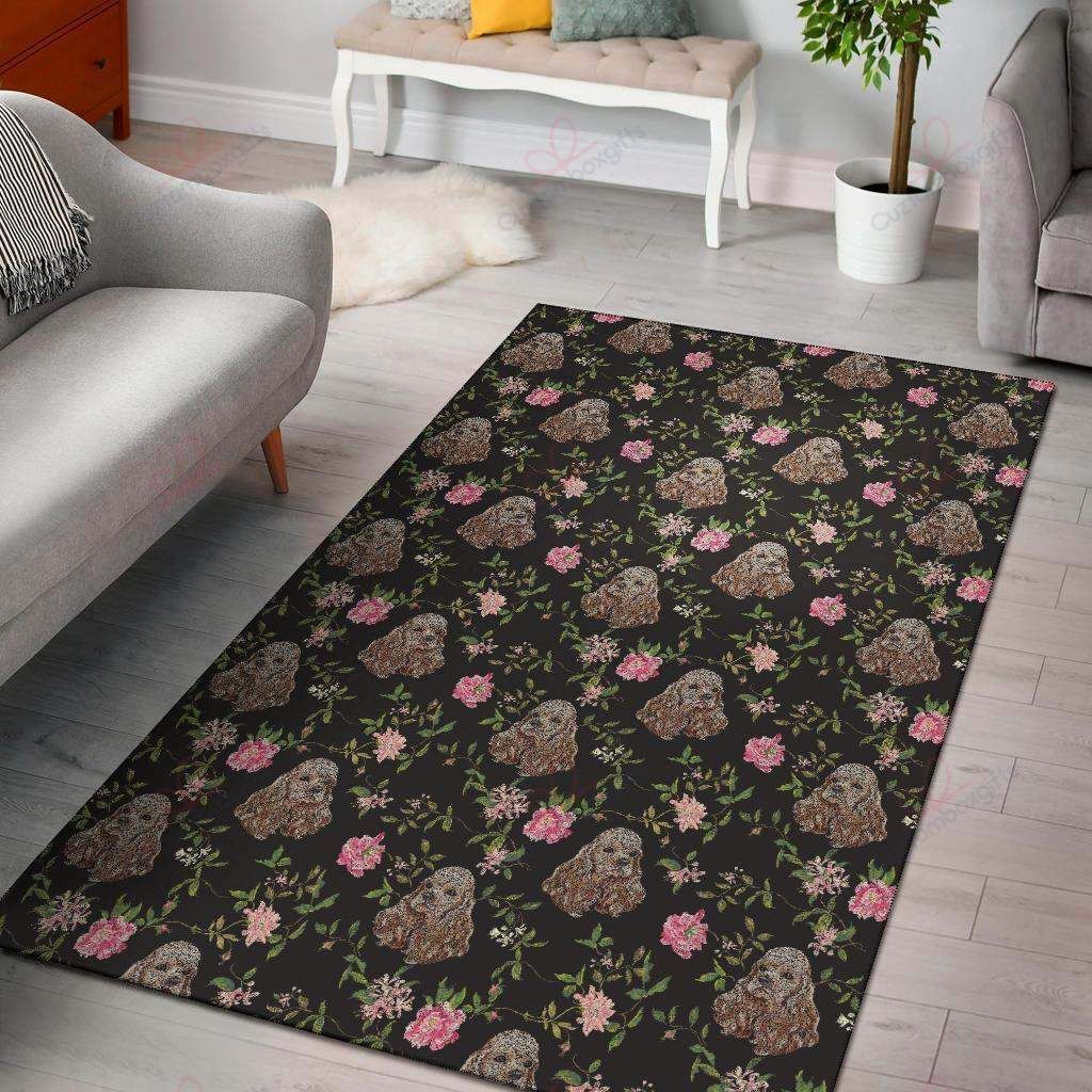 Cocker With Flowers Rug Sport Decor Gift Floor Decor Living Room Carpet Rug Area Rug - 36ca08bf165d Cocker With Flowers Rug Sport Decor Gift Floor Decor Living Room Carpet Rug Area Rug - 36ca08bf165d