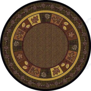 Cody Pinecone Round Carpet Floor Rug Living Room Bedroom Decor Round Area Rug Carpet