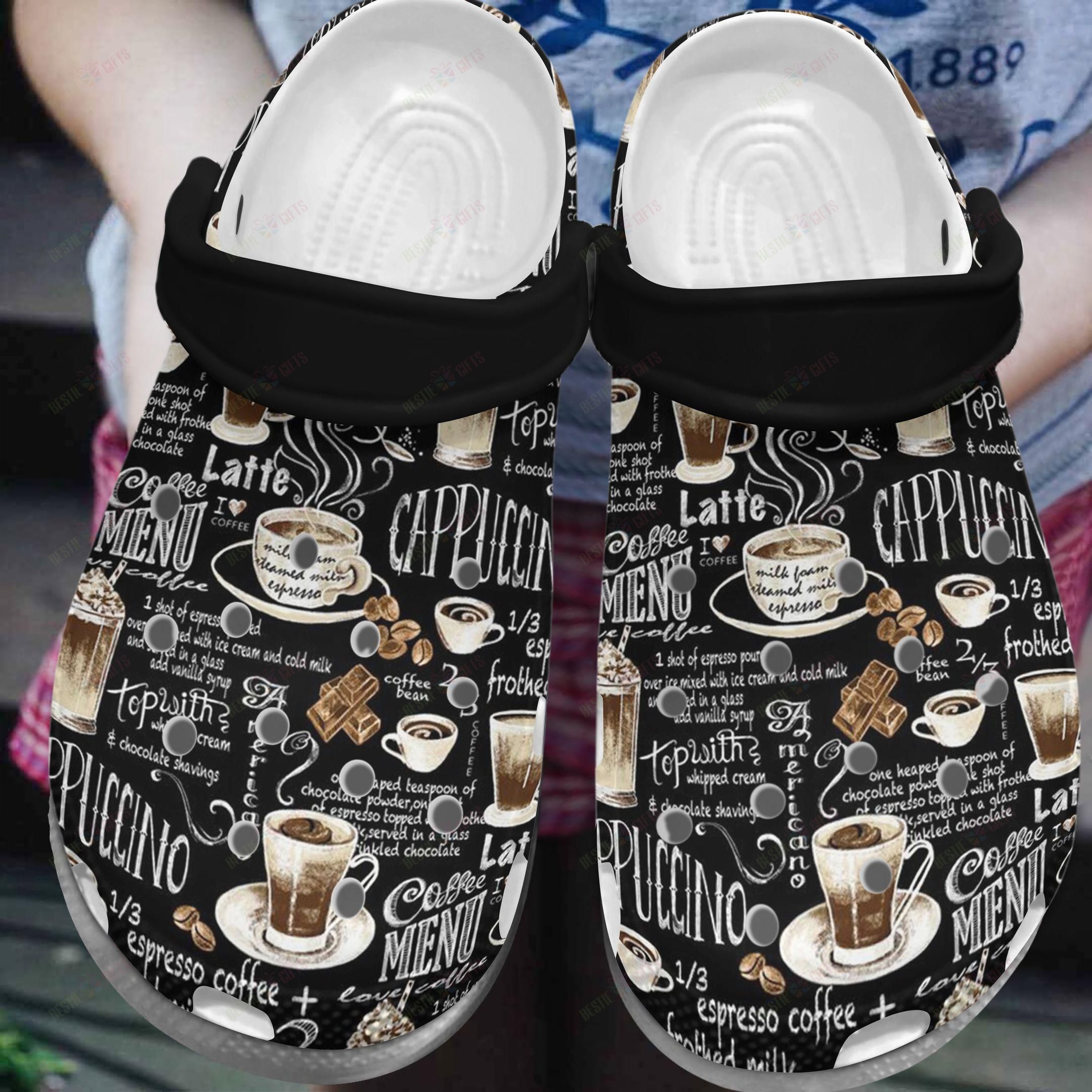 Coffee Crocs Clog Classic Clog Coffee Lover Shoes Coffee Crocs Clog Classic Clog Coffee Lover Shoes