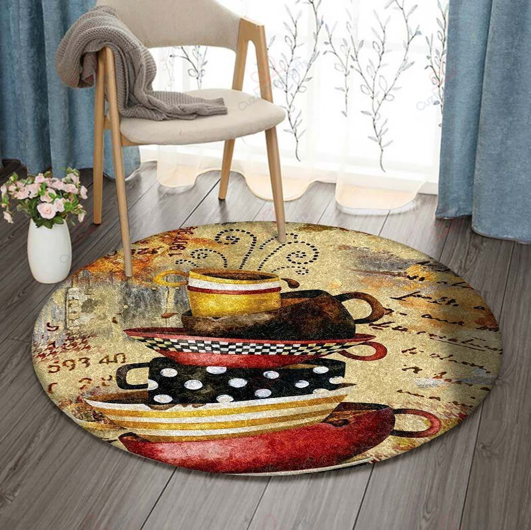 Coffee Cup Round Carpet Floor Rug Living Room Bedroom Decor Round Area Rug Carpet Coffee Cup Round Carpet Floor Rug Living Room Bedroom Decor Round Area Rug Carpet