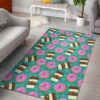 Coffee Donut Pattern Rug Sport Decor Gift Floor Decor Living Room Carpet Rug Area Rug - 0af62ef60dd6
