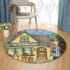 Coffee Shop Round Carpet Floor Rug Living Room Bedroom Decor Round Area Rug Carpet