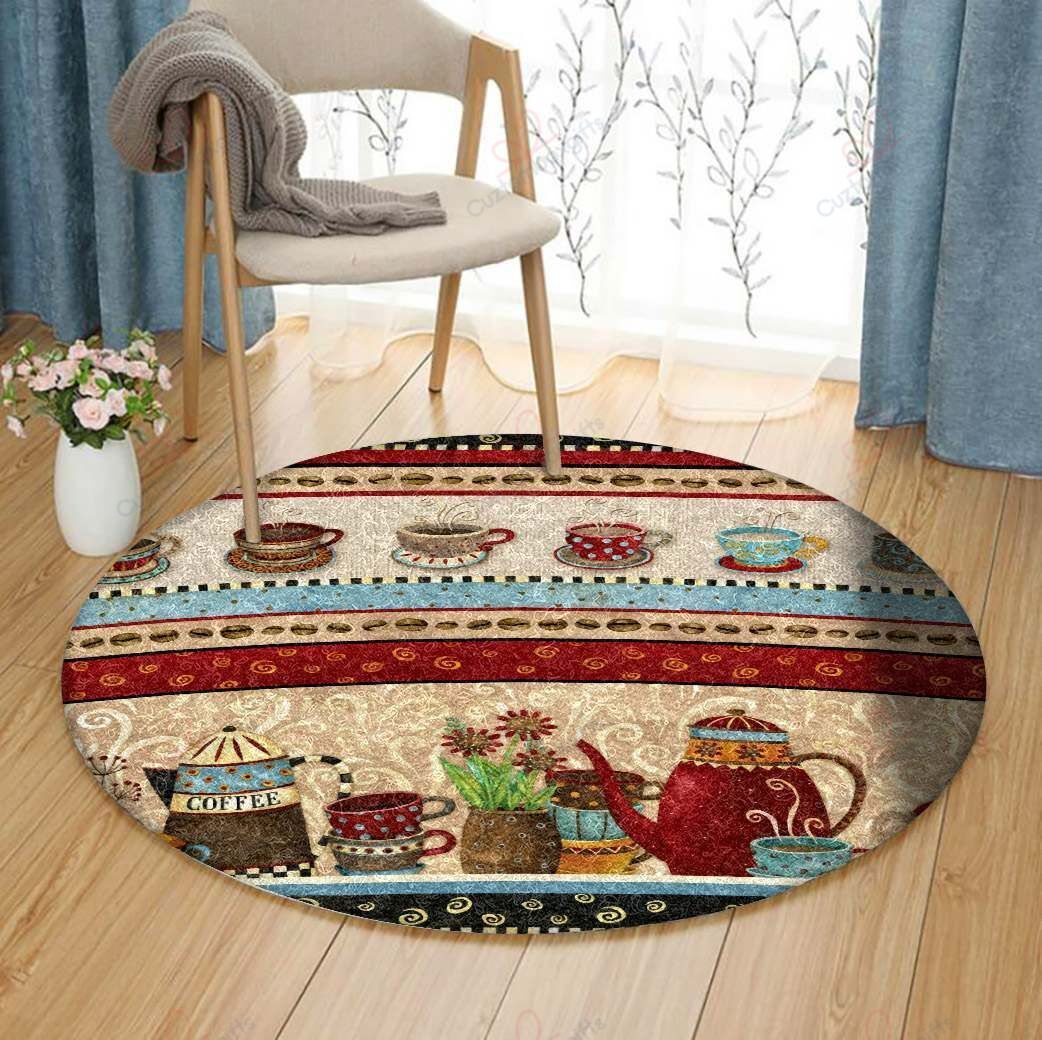 Coffee Time Round Carpet Floor Rug Living Room Bedroom Decor Round Area Rug Carpet Coffee Time Round Carpet Floor Rug Living Room Bedroom Decor Round Area Rug Carpet
