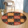 Colonial Kingdoms Of Africa Round Carpet Floor Rug Living Room Bedroom Decor Round Area Rug Carpet
