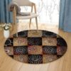 Colonial Kingdoms Of Africa Round Carpet Floor Rug Living Room Bedroom Decor Round Area Rug Carpet
