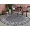 Colonnade Traditional Border Round Carpet Floor Rug Living Room Bedroom Decor Round Area Rug Carpet