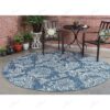 Colonnade Transitional Floral Round Carpet Floor Rug Living Room Bedroom Decor Round Area Rug Carpet