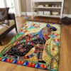 Color Cat Pattern Rug Sport Decor Gift Floor Decor Living Room Carpet Rug Area Rug - b76afbb141ff