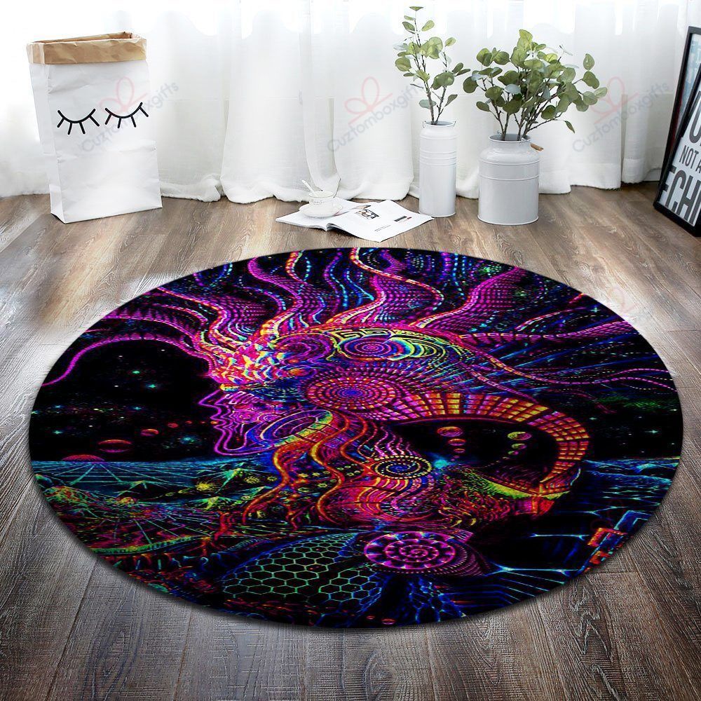 Color Illusion Round Carpet Floor Rug Living Room Bedroom Decor Round Area Rug Carpet Color Illusion Round Carpet Floor Rug Living Room Bedroom Decor Round Area Rug Carpet