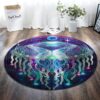 Color Jellyfish Round Carpet Floor Rug Living Room Bedroom Decor Round Area Rug Carpet