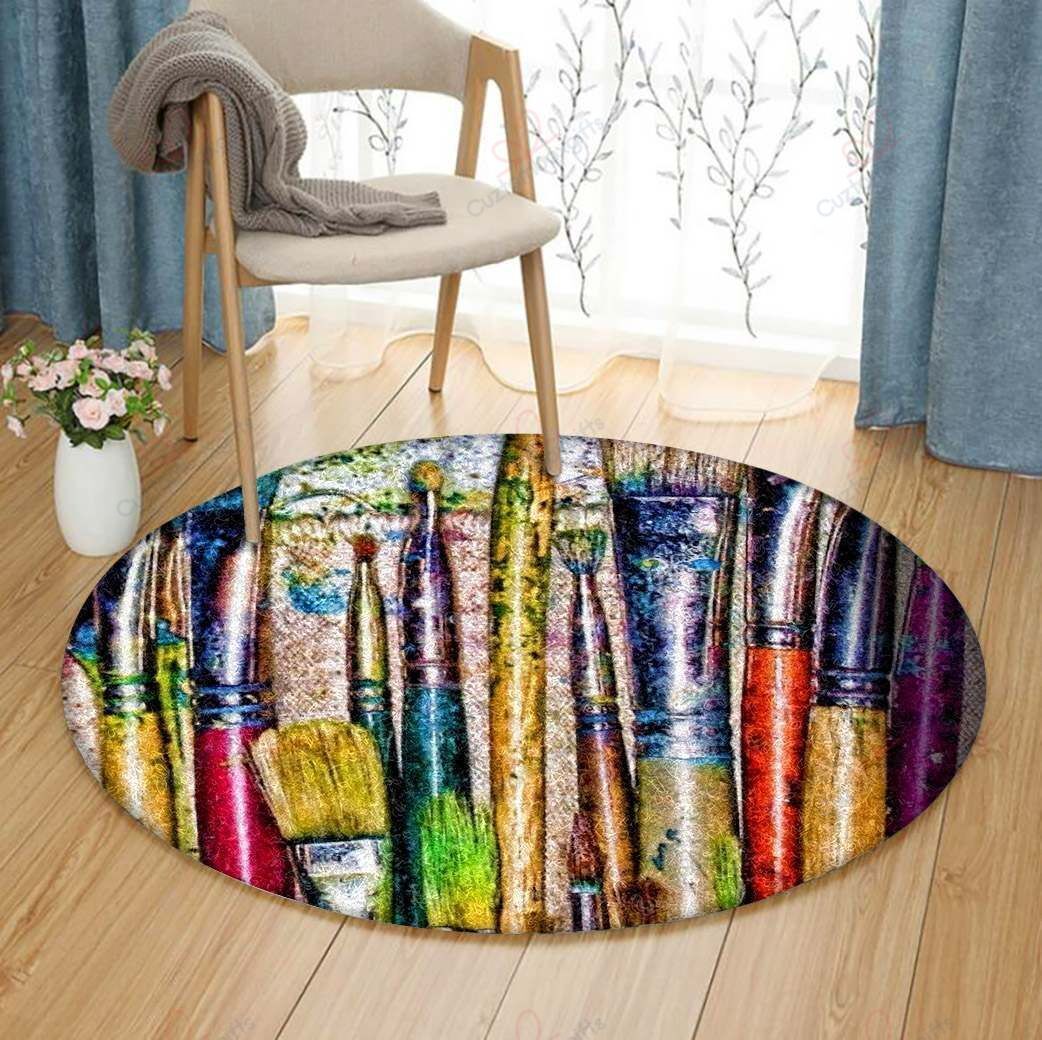 Color Pen Drawing Round Carpet Floor Rug Living Room Bedroom Decor Round Area Rug Carpet Color Pen Drawing Round Carpet Floor Rug Living Room Bedroom Decor Round Area Rug Carpet