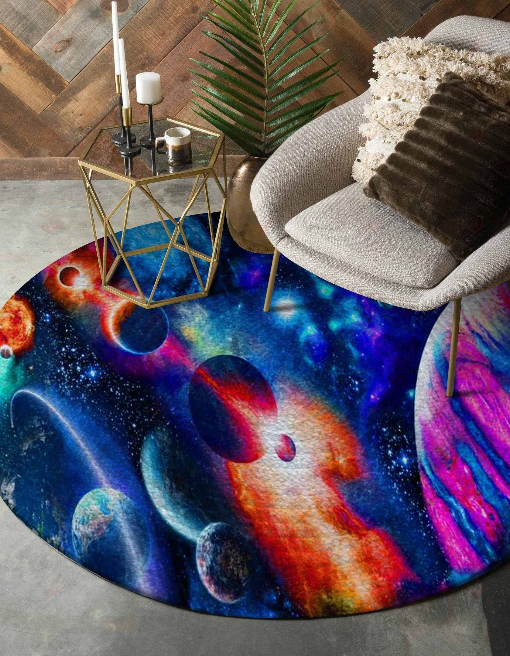 Color Planet Round Carpet Floor Rug Living Room Bedroom Decor Round Area Rug Carpet Color Planet Round Carpet Floor Rug Living Room Bedroom Decor Round Area Rug Carpet