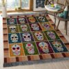 Color Skull Rug Sport Decor Gift Floor Decor Living Room Carpet Rug Area Rug - 61086a631bea