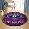 Color Wolf Round Carpet Floor Rug Living Room Bedroom Decor Round Area Rug Carpet
