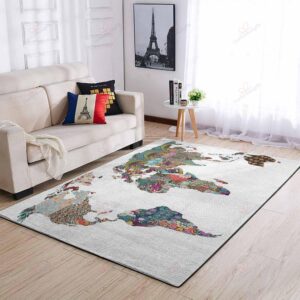 Color World Map Rug Sport Decor Gift Floor Decor Living Room Carpet Rug Area Rug - 8fd683482c15