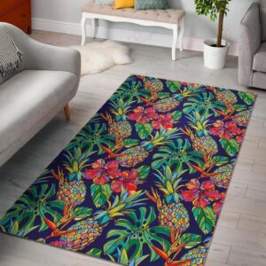 Colorful Aloha Pineapple Pattern Rug Sport Decor Gift Floor Decor Living Room Carpet Rug Area Rug - 9c9584be0726