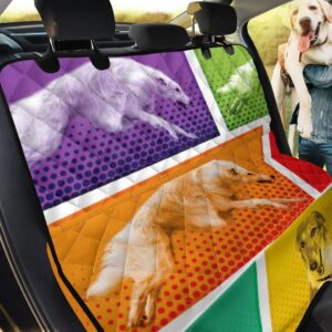 Colorful Amazing Borzoi Dog Design Car Back Seat Cover Dog Car Seat Covers - 260eda7f16e7