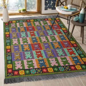 Colorful Bear Rug Sport Decor Gift Floor Decor Living Room Carpet Rug Area Rug - 644968ee42e7