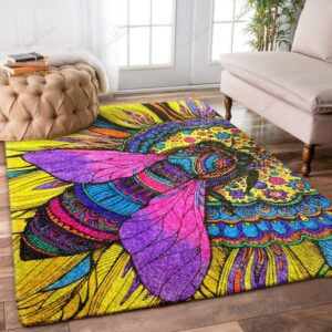 Colorful Bee Rug Sport Decor Gift Floor Decor Living Room Carpet Rug Area Rug - be60cfcb3774