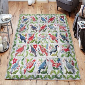 Colorful Bird Rug Sport Decor Gift Floor Decor Living Room Carpet Rug Area Rug - cbb65f581dc6
