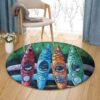 Colorful Boat Round Carpet Floor Rug Living Room Bedroom Decor Round Area Rug Carpet