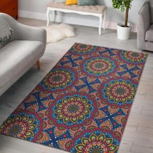 Colorful Bohemian Mandala Pattern Rug Sport Decor Gift Floor Decor Living Room Carpet Rug Area Rug - 9a51e7584797