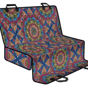 Colorful Bohemian Mandala Pattern Print Pet Car Back Seat Cover - b4e03cf0cf20