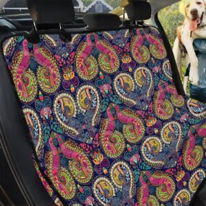 Colorful Boho Paisley Pattern Print Car Back Seat Cover Dog Car Seat Covers - e2d1495a0f16