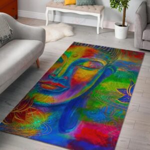 Colorful Buddha Rug Sport Decor Gift Floor Decor Living Room Carpet Rug Area Rug - 3ea5bf62608e