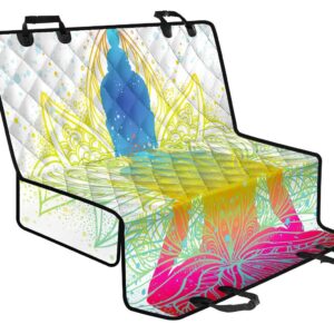 Colorful Buddha Lotus Print Pet Car Back Seat Cover - 915d5dddf799