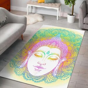 Colorful Buddha Mandala Rug Sport Decor Gift Floor Decor Living Room Carpet Rug Area Rug - a6f9e6250fcc