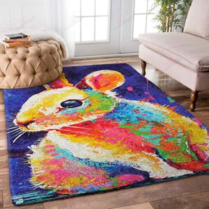 Colorful Bunny Rug Sport Decor Gift Floor Decor Living Room Carpet Rug Area Rug - bc97c4a611b9