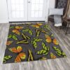 Colorful Butterflies In The Night Rug Sport Decor Gift Floor Decor Living Room Carpet Rug Area Rug - 34ceb897a909