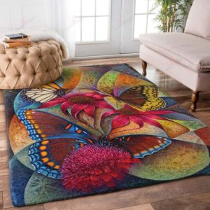Colorful Butterfly 6 Rug Sport Decor Gift Floor Decor Living Room Carpet Rug Area Rug - 981abf6cb0b1