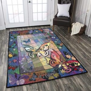 Colorful Butterfly 9 Rug Sport Decor Gift Floor Decor Living Room Carpet Rug Area Rug - 6c15b99bdf76
