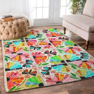 Colorful Butterfly Rug Sport Decor Gift Floor Decor Living Room Carpet Rug Area Rug - ca8fbef46c8c