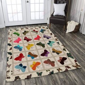 Colorful Butterfly Rug Sport Decor Gift Floor Decor Living Room Carpet Rug Area Rug - 484f23ae4b9e