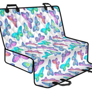 Colorful Butterfly Pattern Print Pet Car Back Seat Cover - 82d3955e2465