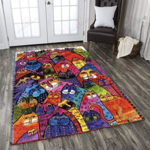 Colorful Cat 6 Rug Sport Decor Gift Floor Decor Living Room Carpet Rug Area Rug - 3ad18922790d