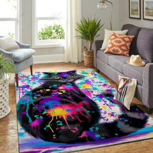 Colorful Cat Rug Sport Decor Gift Floor Decor Living Room Carpet Rug Area Rug - f29b750a8ce6