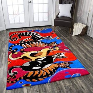 Colorful Cats Rug Sport Decor Gift Floor Decor Living Room Carpet Rug Area Rug - 0a1127118908