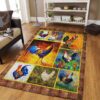 Colorful Chicken Rug Sport Decor Gift Floor Decor Living Room Carpet Rug Area Rug - c001ffb01df0