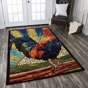 Colorful Chicken Rug Sport Decor Gift Floor Decor Living Room Carpet Rug Area Rug - 5f4c91fd11c1
