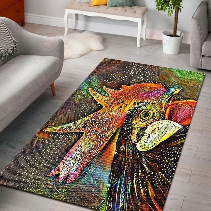 Colorful Chicken Vintage Rug Sport Decor Gift Floor Decor Living Room Carpet Rug Area Rug - 07d40bec5dfa