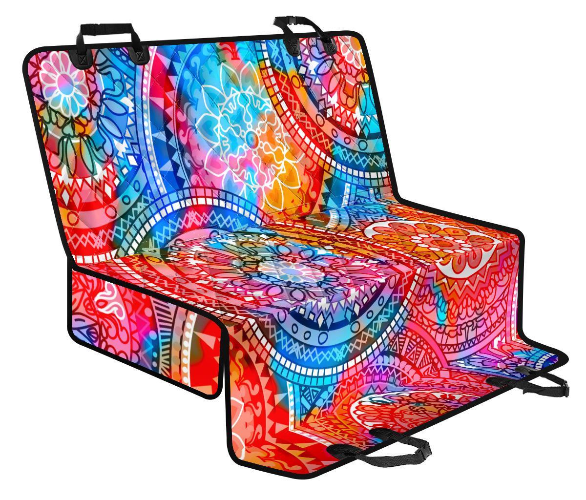 Colorful Circle Mandala Print Pet Car Back Seat Cover - f0387f1917de Colorful Circle Mandala Print Pet Car Back Seat Cover - f0387f1917de