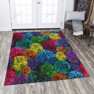 Colorful Coral Rug Sport Decor Gift Floor Decor Living Room Carpet Rug Area Rug - f2471747ae89